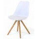 Lot de 2 Chaises Blanches Piétement Chêne KosyForm