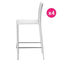 Set of 4 chairs white KosyForm work Plan