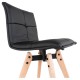 Lot de 4 Chaises Similicuir Noir KosyForm