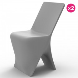 Set of 2 chairs Vondom design Sloo Grisr