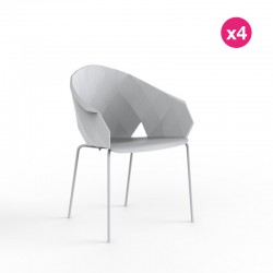Set di 4 sedie VONDOM vasi bianco