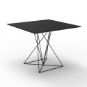 Mesa FAZ VONDOM acero inoxidable negro base 80x80xH72