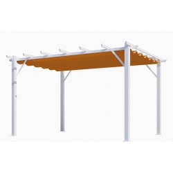 Pergola Aluminium Habrita Anthrazit 12m2 mit Schattierungsleine