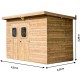 Abri de Jardin Theora en Bois massif Habrita 7,33 m2 avec Toiture Onduline