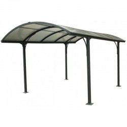 Carport 1 car 3.05x4.85m aluminum and polycarbonate 6mm ANTI-UV Habrita