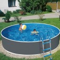 Piscine Azuro Ronde Graphite-blanche 360x120 avec Filtre