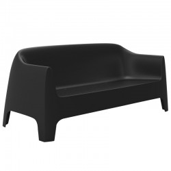 Juego de 4 sofás de jardín Vondom Solid Sofa Black