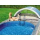 Zwembadschuilplaats in aluminium en polycarbonaat 514 x 1066 x 178