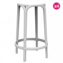 4-Top-Hocker Brooklyn Vondom Sitzhöhe 66 weiß