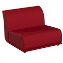 Centrale fauteuil Vondom design Suave in waterafstotende stof rood Granaat 1046