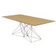 Table Faz Vondom 200x100 piètement inox plateau blanc