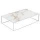 Coffee table Pixel Vondom Dekton Entzo white and white legs 160x100xH25