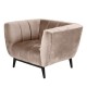 Fauteuil en velours beige Marao KosyForm