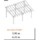 Einwandiger Holzcarport 22m2 mit Habrita-Dach