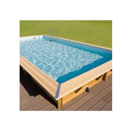 Piscina Legno Ubbink Azura 400x750 H130 Fodera Beige