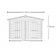 Garaje de madera maciza Habrita 21m2 con tablones 28mm
