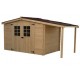 Garden shed Wood Habrita 5,06 m2 with awning 2.69 m2