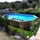 Piscine Bois Ubbink Océa 470X860 H130cm Liner gris