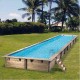 Piscine Bois Ubbink Linéa 500x800 H140cm Liner Beige sable