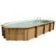 Piscine Bois Ubbink Océa 470X860 H130cm Liner Beige sable