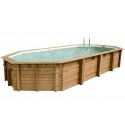 Pool Holz Ubbink Océa 470X860 H130cm Liner Beige Sand