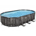 Piscine Tubulaire Swing Ovale Design bois 610x366x120