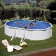 GRE Oval Pool White Fiji 500×300x120 with sand filter