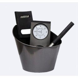 Kit accesorios Harvia Metal negro para Sauna