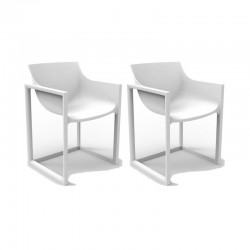 Set mit 2 Wall Street Sesseln Vondom White