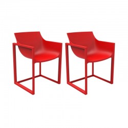 Set van 2 Wall Street Fauteuils Vondom Red