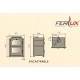 Stufa a legna Ferlux con forno da incasso Forno 6016kW con vetro