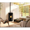 Pellet Stove Round Ferlux Helen Magic Black Glass 10 kW