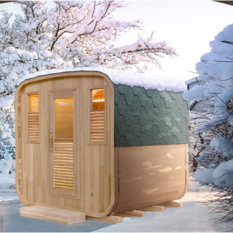 Sauna extérieur Gaïa Nova 6 places Holl’s en Epicea