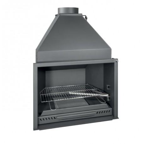 Ferlux wood stove with Forno 60 oven in 16kW steel with glass