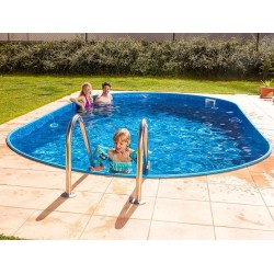 Piscina oval Ibiza Azuro 11mx5m H150cm Enterrado com filtro de areia