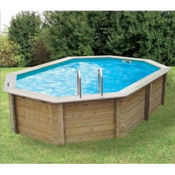 Pool Wood Sunwater 490x300 H120cm Blue Liner Ubbink