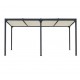 Bioklimatische Pergola Habrita 21,5 m2 Aluminium Anthrazit und Dach mit Ecru-Lamellen