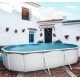 Piscina acima do solo TOI Mallorca oval 550x366 com kit completo Anthracite