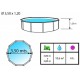 Piscine hors sol TOI Canarias ronde 350xH120 avec kit complet blanc