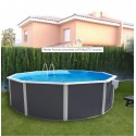 Piscina elevada TOI Canarias redonda 460xH120 con kit completo Antracita