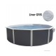 Piscina fuori terra TOI Magnum tondo 350x132 con kit completo Antracite