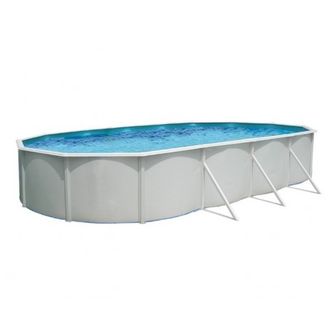 Piscina acima do solo TOI Mallorca oval 730x366xH120 com kit completo Branco