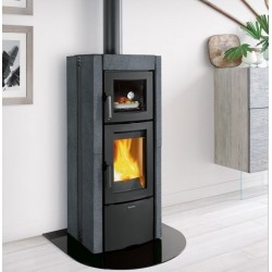 Estufa de leña con horno Nordica Extraflame Ester Evo 9.5kW piedra natural