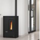 Narrow ventilated pellet stove La Nordica Extraflame Luisella 5kW Black