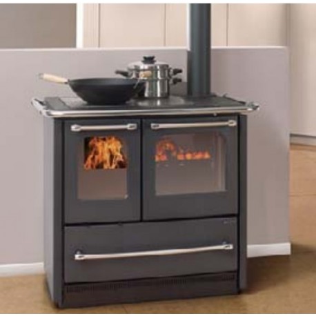 Fogão a lenha Nordica Extraflame Sovrana Easy 2.0 9kW preto