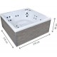 Square NetSpa Wave 5-Sitzer-Whirlpool aus Acryl