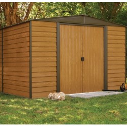 Metal Garden Shed Habrita 313x370xh198 imitation wood