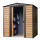 Metal Garden Shed Habrita 193x151xh201 Sliding Doors