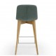 Set of 2 Chairs Worktop Aty Green Fabric Base Ash VeryForma