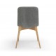 Conjunto de 2 Cadeiras de Jantar Aty tecido cinza claro Base Natural Ash VeryForma